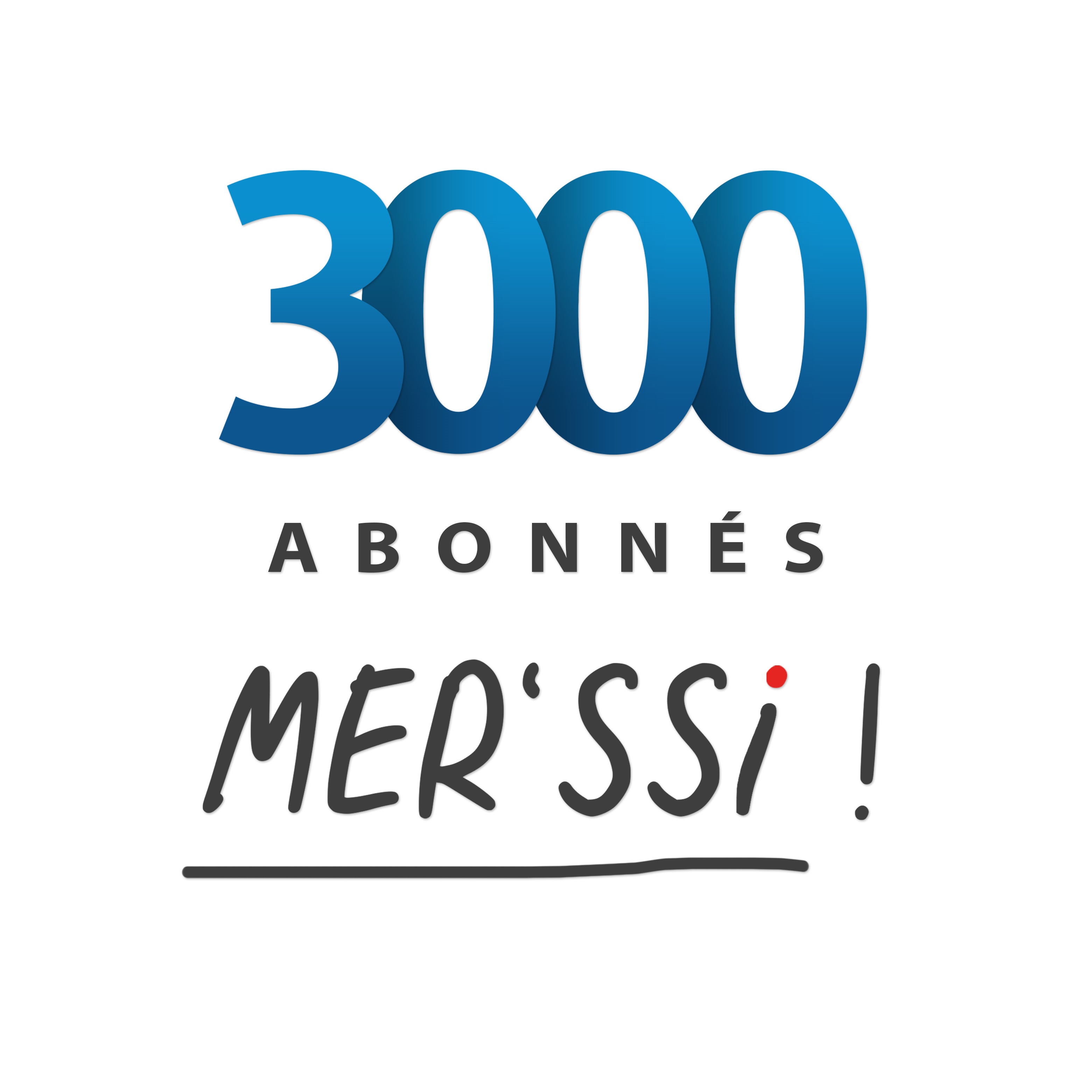 Remerciement des 3000 abonnés Linkedin